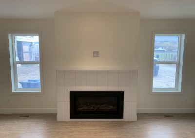 Benv finished living room gas fireplace