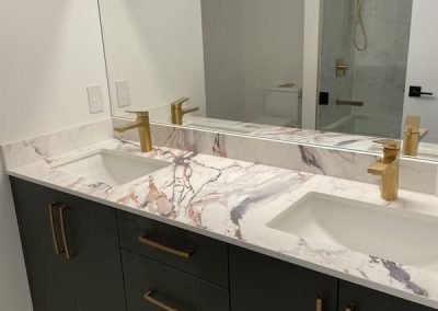 Tupman bathroom sinks and cupboard completed